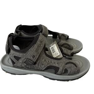 Etonic Sporty Golf Sandals Strappy Black/Gray Size 14 NWT New